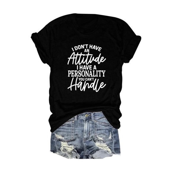 Gildan Tops - Gildan Heavy Cotton T-Shirt Women's Fun Letter Printing Tee Cool Girl Top Size L